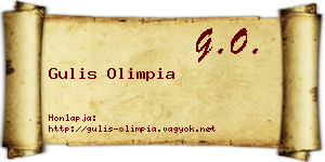 Gulis Olimpia névjegykártya